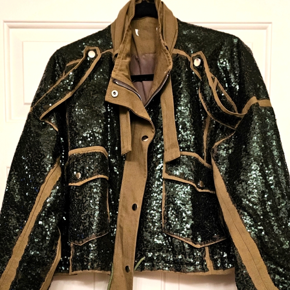 SOLD❗️Green sequin jacket